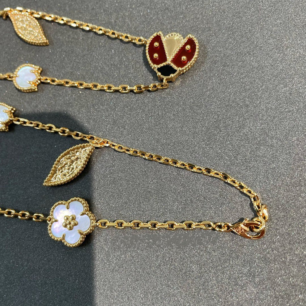 [Plus&Max]LUCKY SPRING 15 MOTIFS GOLD NECKLACE