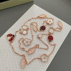 [Plus&Max]LUCKY SPRING 15 MOTIFS ROSE GOLD NECKLACE