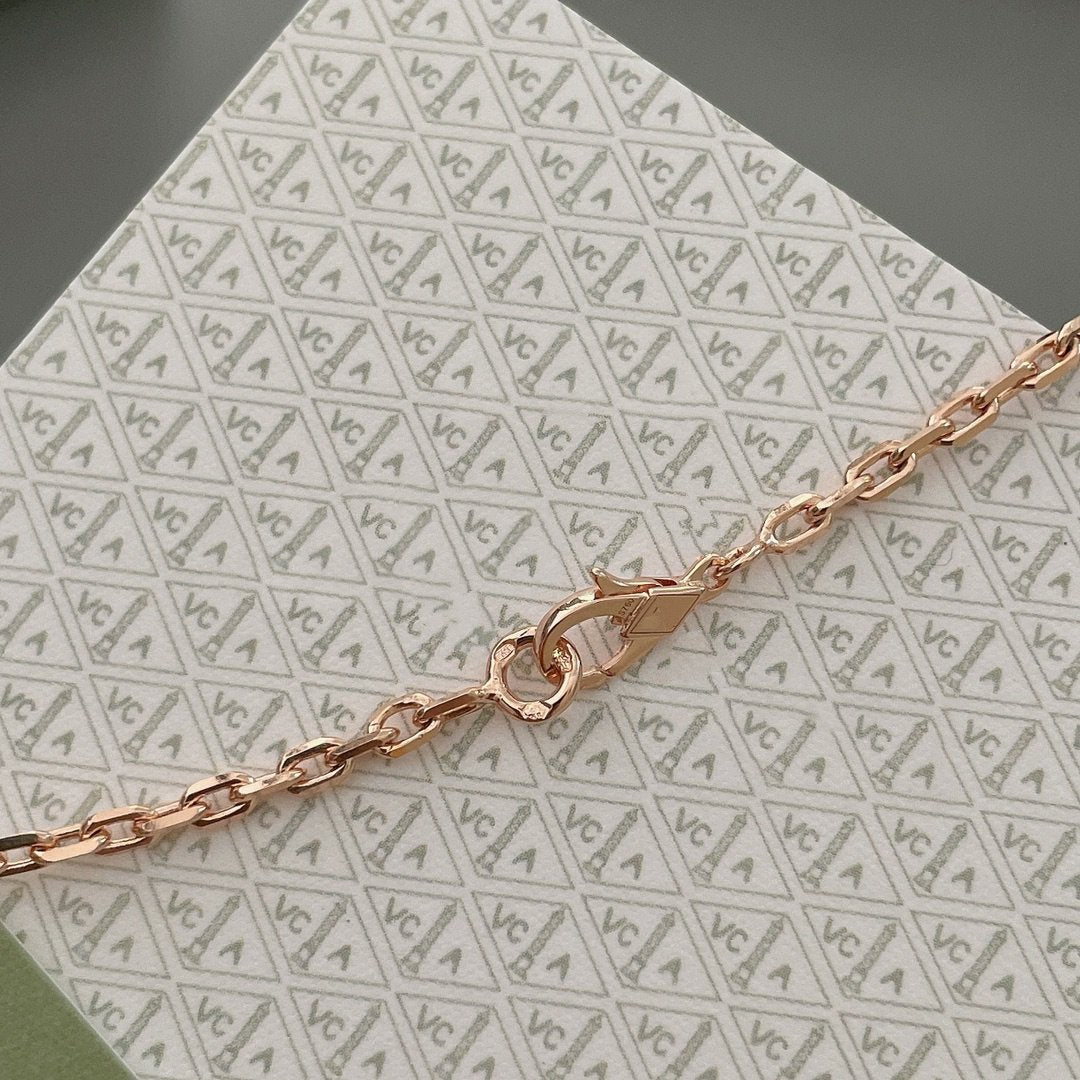 [Max Jewelry ]LUCKY SPRING 15 MOTIFS ROSE GOLD NECKLACE