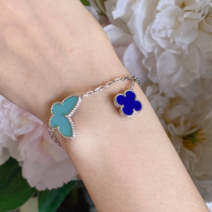 [Max Jewelry ]LUCKY SPRING SILVER BRACELET 4 MOTIF