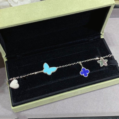 [Max Jewelry ]LUCKY SPRING SILVER BRACELET 4 MOTIF