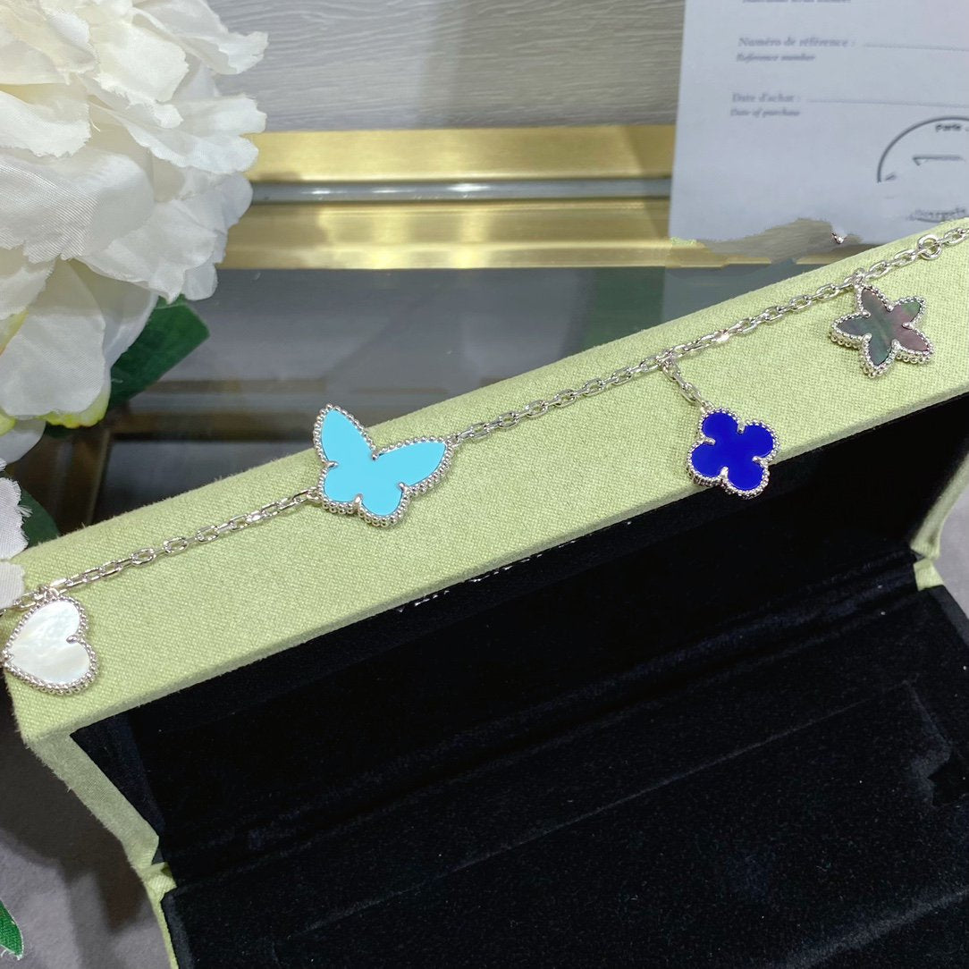 [Max Jewelry ]LUCKY SPRING SILVER BRACELET 4 MOTIF