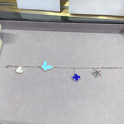 [Max Jewelry ]LUCKY SPRING SILVER BRACELET 4 MOTIF