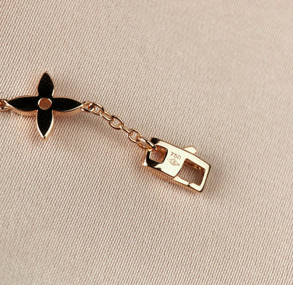 [Max Jewelry ]STAR AND SUN 7 MOTIFS GOLD BRACELET