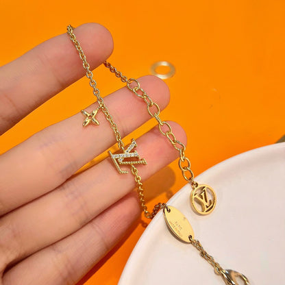 [Max Jewelry ]LOGO STAR MOTIF GOLD BRACELET