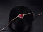 [Plus&Max]HEART CARNELIAN PINK GOLD BRACELET