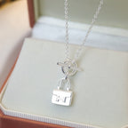 [Plus&Max]POP H PEDANT SILVER NECKLACE
