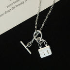 [Plus&Max]POP H PEDANT SILVER NECKLACE