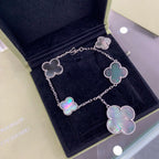 [Plus&Max]CLOVER 5 MOTIFS SIVLER DARK MOP BRACELET
