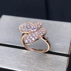 [Plus&Max]BUTTERFLY PINK GOLD DIAMOND RING