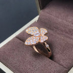 [Plus&Max]BUTTERFLY PINK GOLD DIAMOND RING