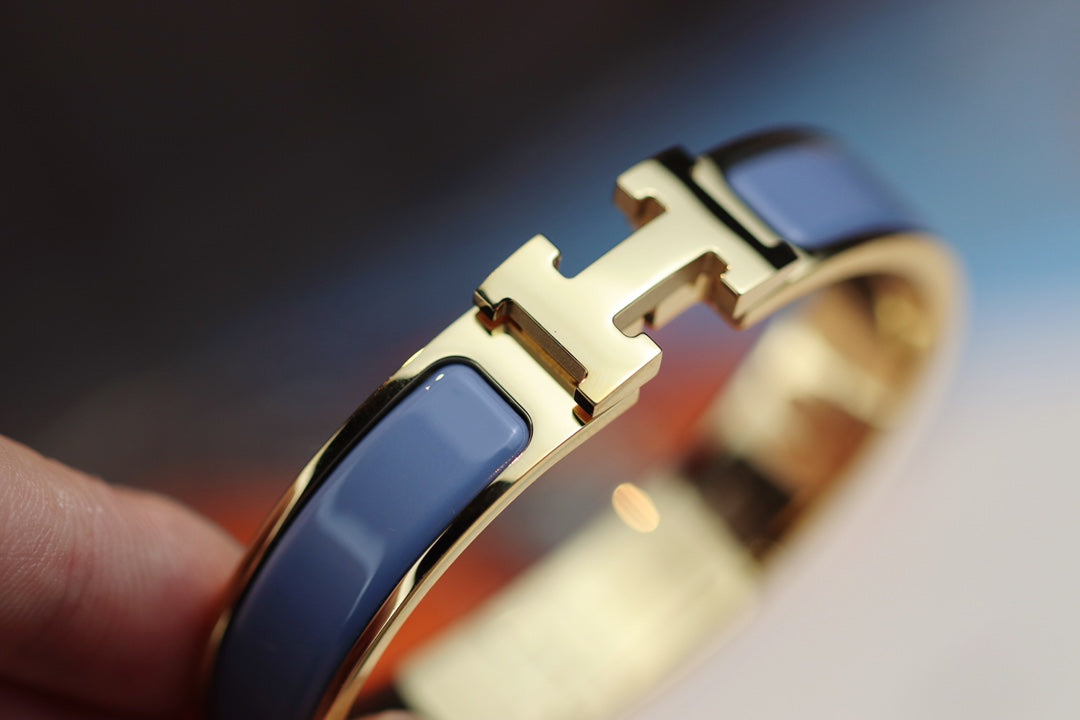 [Max Jewelry ]H BRACELET 12MM BLUE GRAY