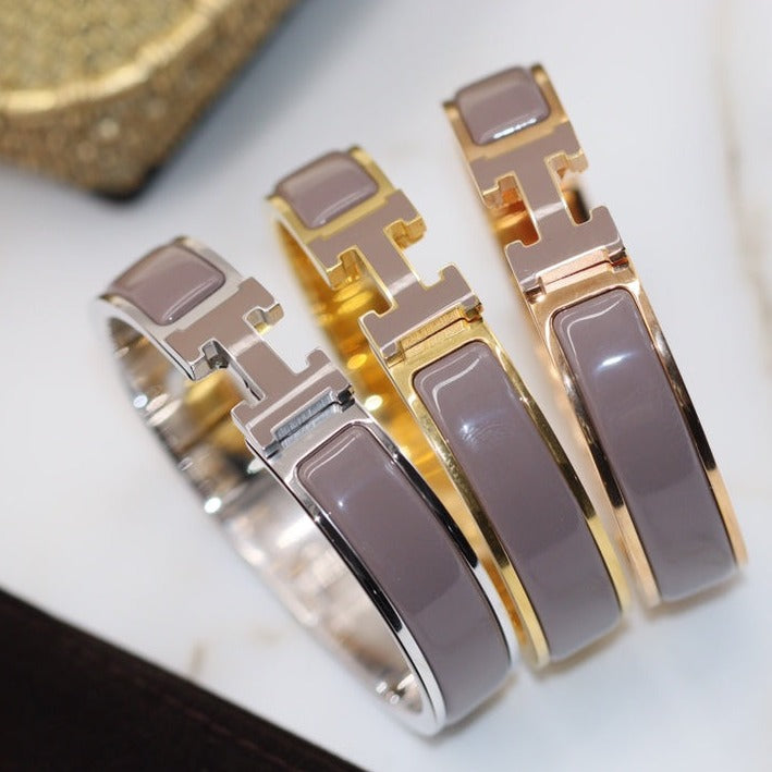 [Max Jewelry ]H BRACELET 12MM BROWN
