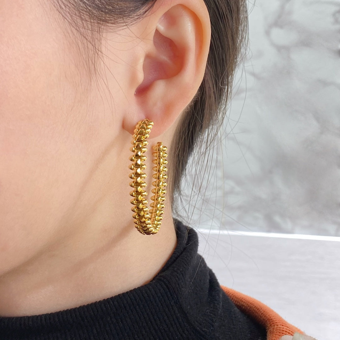 [Max Jewelry ]CLASH HOOP EARRINGS