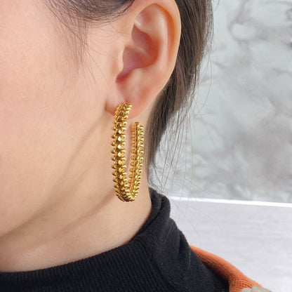 [Max Jewelry ]CLASH HOOP EARRINGS