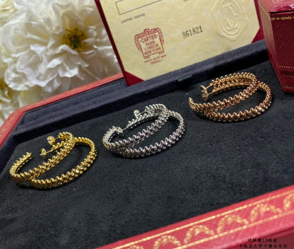 [Max Jewelry ]CLASH LARGE HOOP EARRINGS