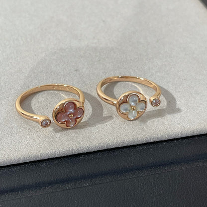 [Max Jewelry ]SUN 1 DIAMOND PINK MOP RING