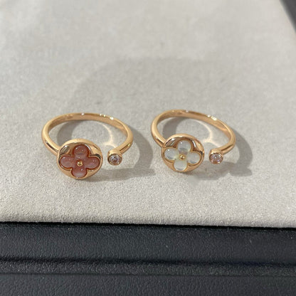 [Max Jewelry ]SUN 1 DIAMOND PINK MOP RING