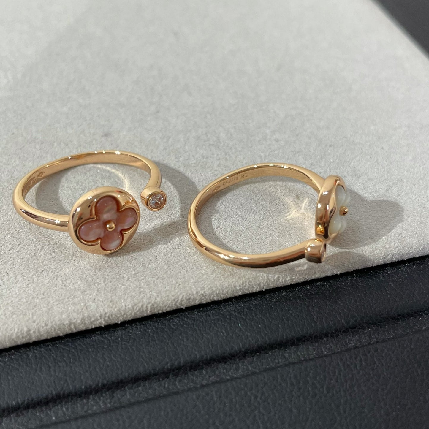 [Max Jewelry ]SUN 1 DIAMOND PINK MOP RING