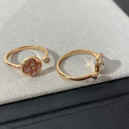 [Max Jewelry ]SUN 1 DIAMOND PINK MOP RING