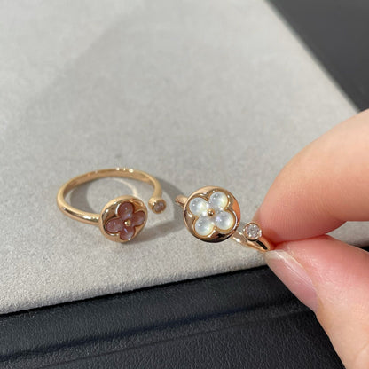 [Max Jewelry ]SUN 1 DIAMOND PINK MOP RING