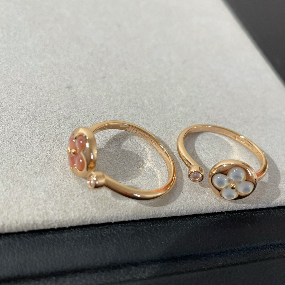 [Max Jewelry ]SUN 1 DIAMOND PINK MOP RING