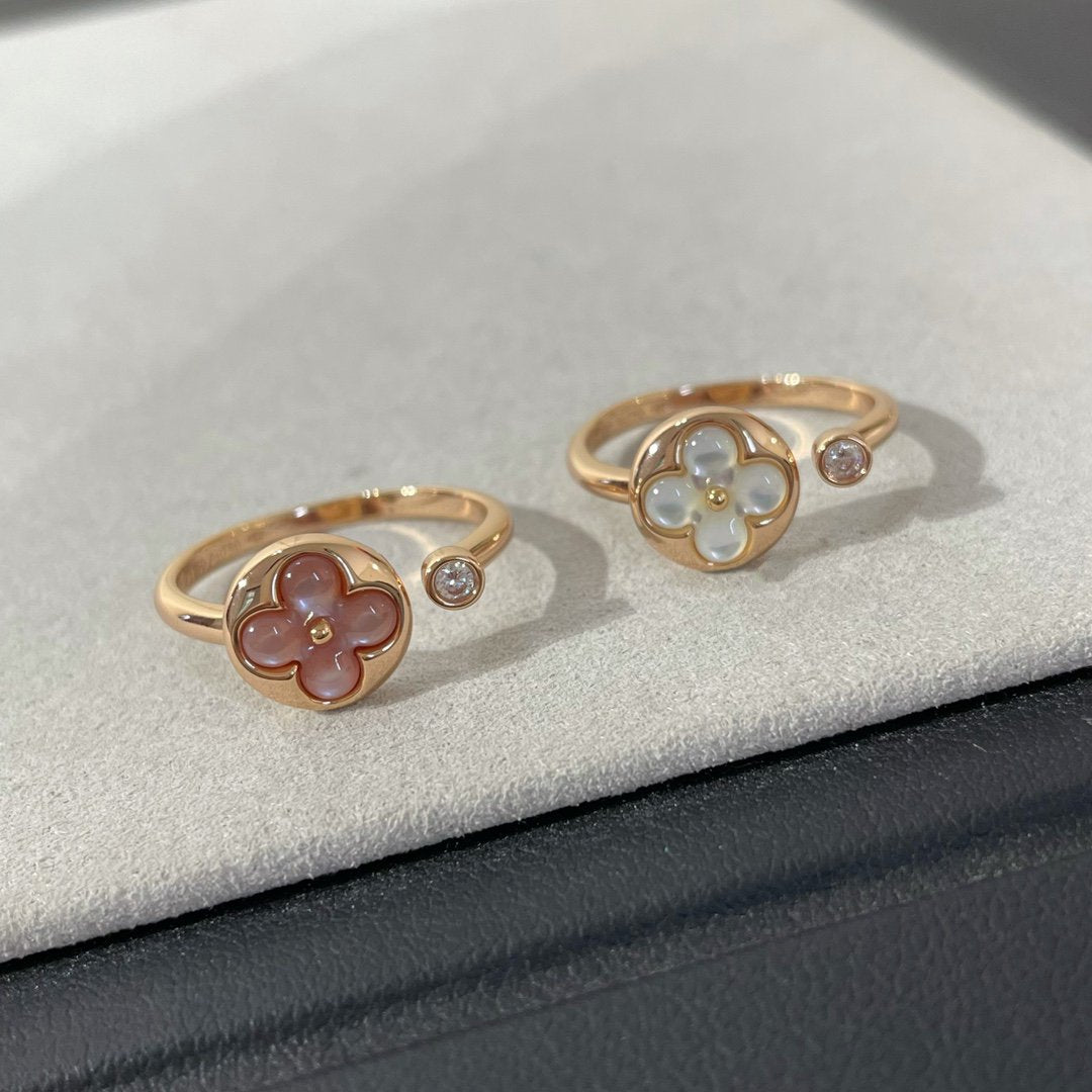 [Max Jewelry ]SUN 1 DIAMOND PINK MOP RING