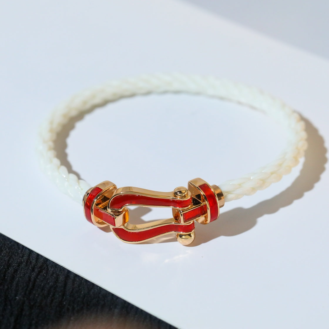 [Max Jewelry ]FORCE 10 WHITE TEXTILE DIAMOND PAVED