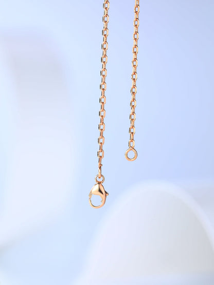 [Max Jewelry ]H CAGE PINK GOLD NECKLACE