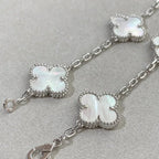 [Plus&Max]LUCKY CLOVER 5-MOTIF BRACELET - WHITE MOTHER-OF-PEARL COLLECTION
