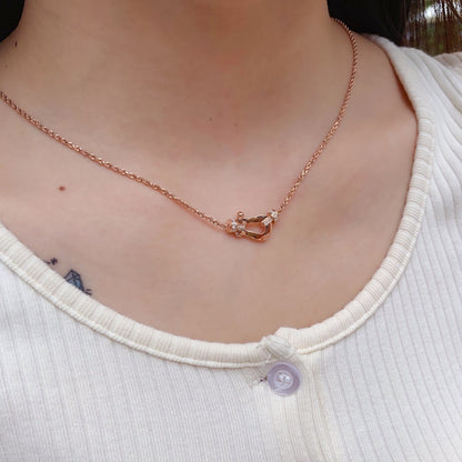 [Max Jewelry ]FORCE 10 PINK GOLD DIAMOND NECKLACE