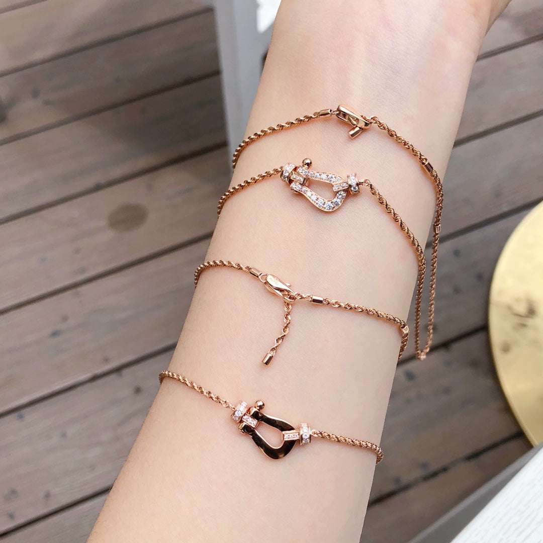 [Max Jewelry ]FORCE 10 PINK GOLD DIAMOND NECKLACE