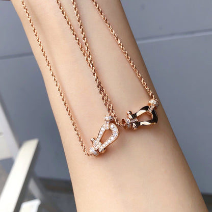 [Max Jewelry ]FORCE 10 PINK GOLD DIAMOND NECKLACE