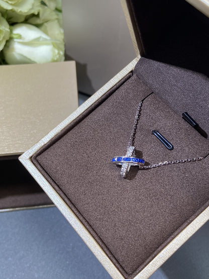 [Max Jewelry ]LIENS DIAMOND SILVER NECKLACE