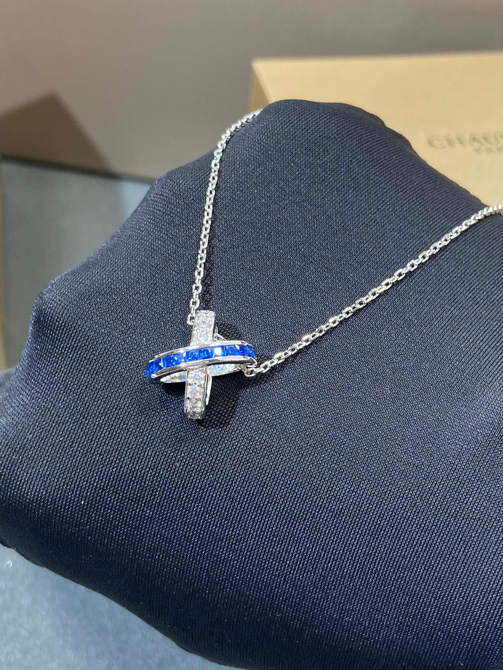 [Plus&Max]LIENS DIAMOND SILVER NECKLACE