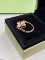 [Plus&Max]CLOVER RIVERSIBLE PINK GOLD RING