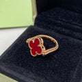 [Plus&Max]CLOVER RIVERSIBLE PINK GOLD RING