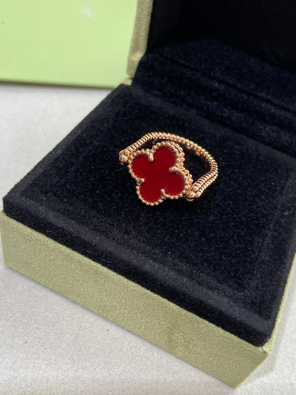 [Max Jewelry ]CLOVER RIVERSIBLE ROSE GOLD RING