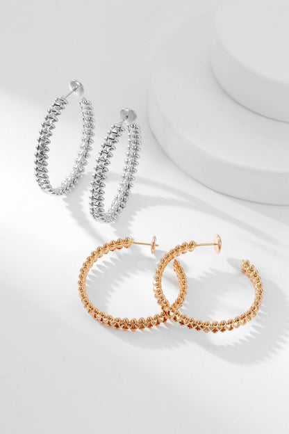 [Max Jewelry ]CLASH HOOP EARRINGS