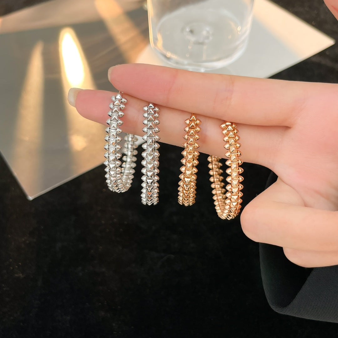 [Max Jewelry ]CLASH HOOP EARRINGS