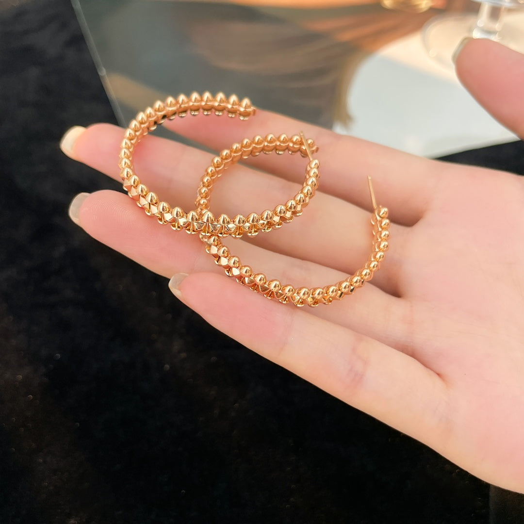 [Max Jewelry ]CLASH HOOP EARRINGS