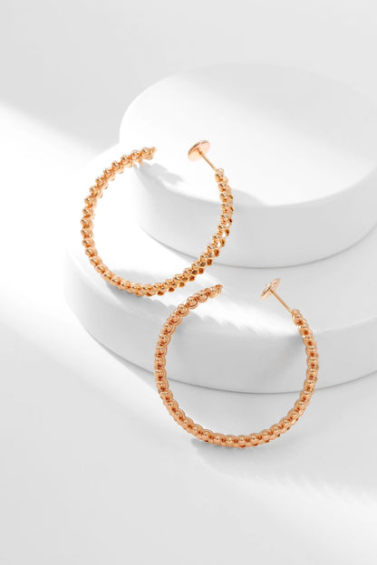 [Max Jewelry ]CLASH HOOP EARRINGS