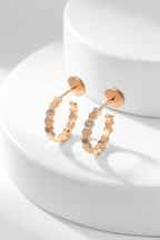 [Plus&Max]BEE LOVE DIAMOND HOOP EARRINGS