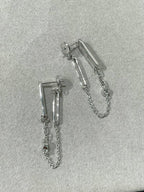[Plus&Max]CHAINE CHAOS DIAMOND DROP EARRINGS
