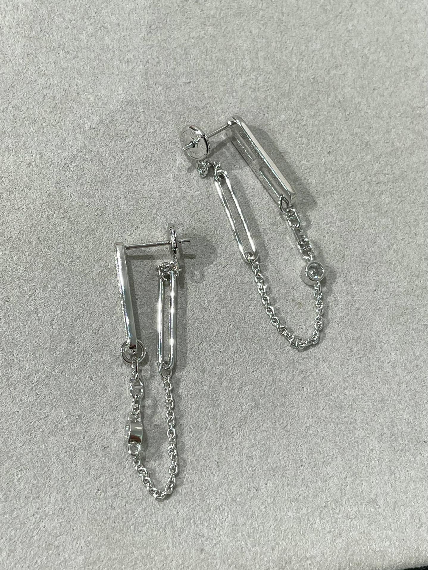 [Max Jewelry ]CHAINE CHAOS DIAMOND DROP EARRINGS