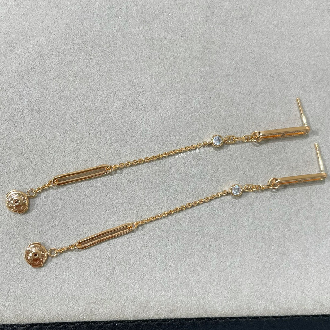 [Max Jewelry ]CHAINE CHAOS DIAMOND DROP EARRINGS