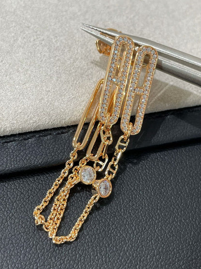 [Max Jewelry ]CHAINE CHAOS DIAMOND DROP EARRINGS