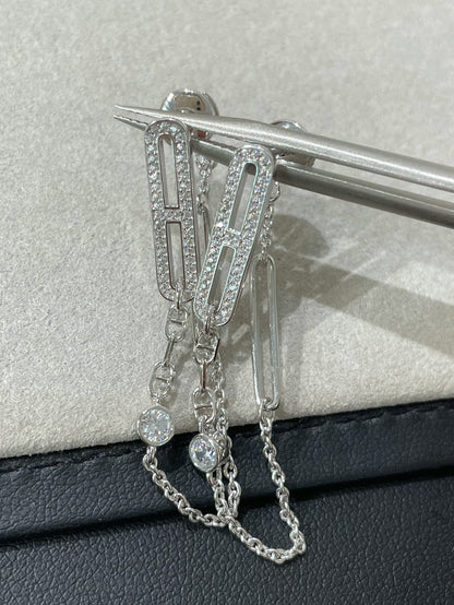 [Max Jewelry ]CHAINE CHAOS DIAMOND DROP EARRINGS