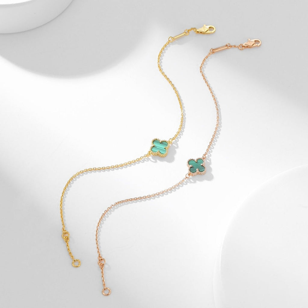 [Plus&Max]CLOVER BRACELET MALACHITE 1 MOTIF