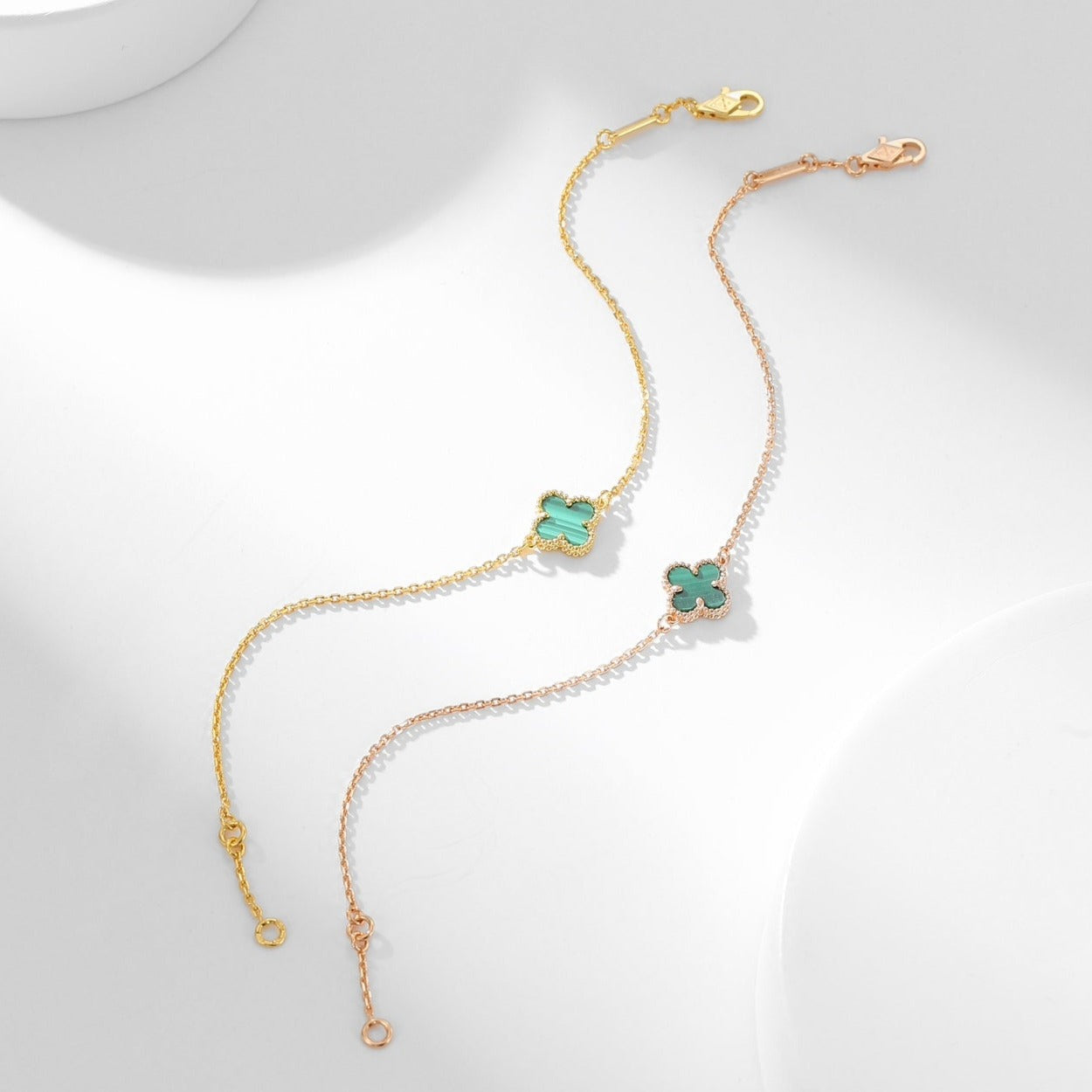 [Max Jewelry ]CLOVER BRACELET MALACHITE 1 MOTIF